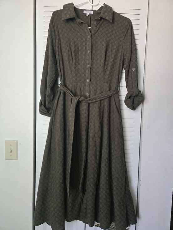 Polagram Dresses & Skirts - Dark Green Midi Dress Size S/M